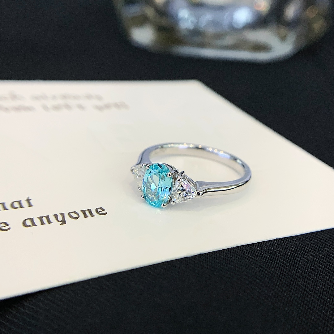 14K 18K Solid Gold Paraiba Gemstones Ring