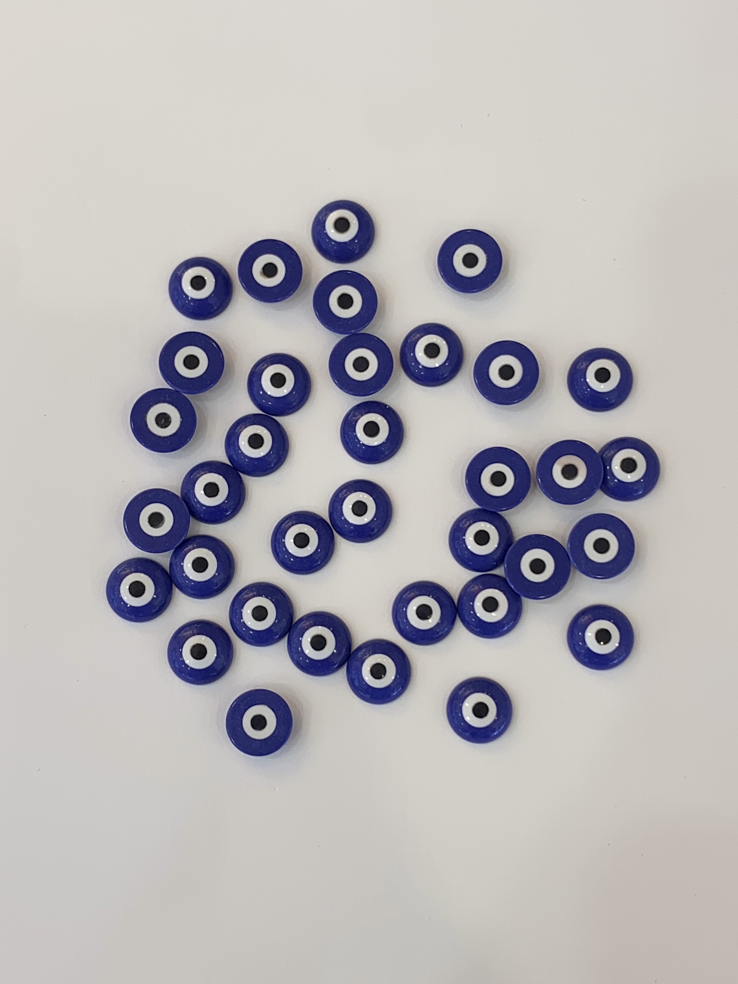 Round Shape Loose Mother of Pearl Devil Eye Shell Beads for Jewelry Making